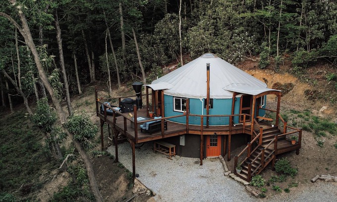 Brevard Casa | Amid the forest in the Land of the Waterfalls. Unique stay in Yurt on homestead