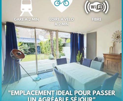 Ancenis Villa | Ancevia, Maison proche gare et Loire avec jardin