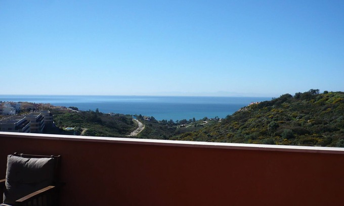 Manilva Apartamento | Apartamento andaluz, vista al mar, piscina !!