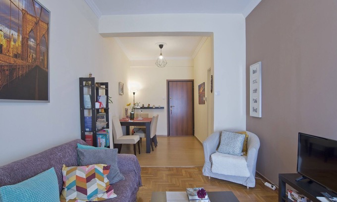Kallithea Apartamento | Andromaxi 2BR Apt near SNFCC, AC, WiFi