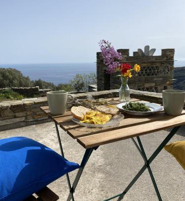 Andros Town Apartamento | Andros Vineyard house with sea view