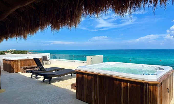 Puerto Morelos Hotel | Angelina 28 Beachfront and Family Apartments - Modern and Relaxing Long Stays (20 min from Cancun Airport)