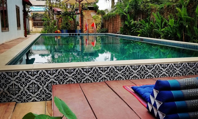 Sangkat Sla Kram Casa | ANGKOR DINO B&B, VILLA PRIVADA CON PISCINA DE 8 DORMITORIOS + BF + RECOGIDA + 6 MN DE PUB STREET