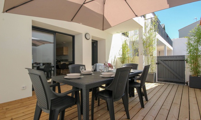 Saint-Gilles-Croix-de-Vie Apartamento | Apartamento-Apartamento-Habitación con desagüe-Terraza