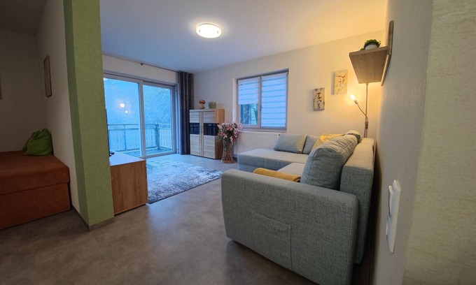 Schmiedefeld am Rennsteig Apartamento | Apartamento '1 Barrierefrei' con jardín compartido, balcón y Wi-Fi