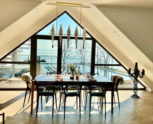Wilkasy Apartamento | Apartament Masuria Sky w Nautica Resort z widokiem na jezioro Niegocin