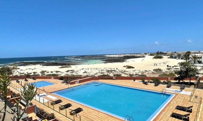 Los Lagos Apartamento | Apartamento 1 dormitorio en playa Cotillo con FreeWifi, terraza con vistas a oceano