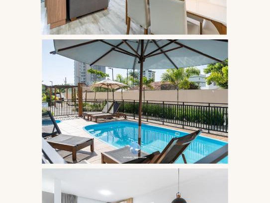 Nossa Senhora da Paz Apartamento | Apartamento 150m da PRAIA com SACADA, WI-FI AR CONDICIONADO, PISCINA, PORTARIA 24h, PLAYGROUND e vaga de GARAGEM