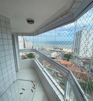 Vila Assuncao Apartamento | Apartamento 2 dormitórios e sacada gourmet frente ao MAR