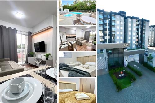 Vila Industrial Apartamento | Apartamento Inteiro - 2 Quartos com AC - Wifi 1000mb - Piscina - 1 Vaga de Garagem - Elevador - Sacada Gourmet - Indicado para Grupos, Hospedes a Trabalho, Família e Pets