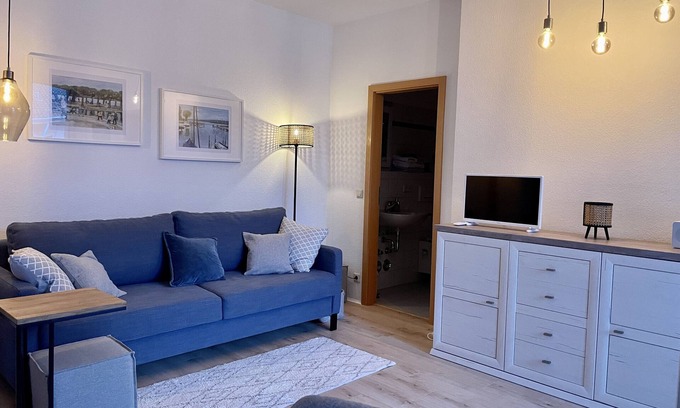 Radolfzell am Bodensee Apartamento | Apartamento 'Seehaase' con balcón y Wi-Fi