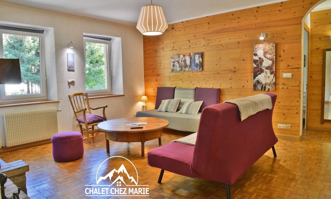Montriond Apartamento | Apartment 5/6 pers 70 m² Ground floor of chalet Chez Marie, terrace. 100 m ski bus.