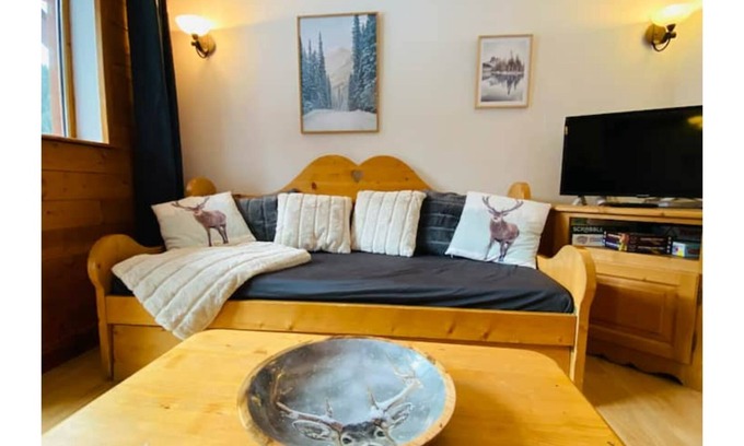 Oz Apartamento | APARTMENT 6-8 PERS CHALET DES NEIGES Swimming pool -Sauna