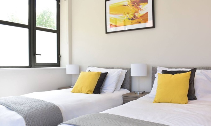 Watford Apartamento | Elegante apartamento de dos habitaciones con dos camas - Watford, con conexiones de transporte al centro de Londres