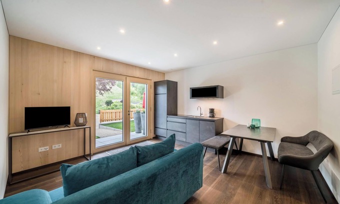 San Pancrazio Apartamento | Apartamento 'ALPREID Moderne Tanne' con vistas a la montaña, jardín y Wi-Fi