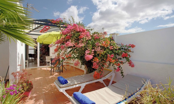 Sonnenland Apartamento | Apartamento 'Bungalow Aloe Dunas' con jardín, piscina compartida y Wi-Fi rápido