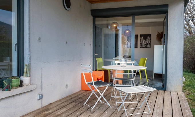 Le Touvet Apartamento | Apartamento 'Bureau' con vistas a la montaña, terraza privada y Wi-Fi
