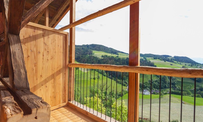 Fie allo Sciliar Apartamento | Apartamento "Daimlhof Ferienwohnung Moosherz" con vistas a la montaña, jardín, balcón y Wi-Fi