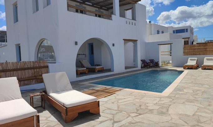 Vivlos Apartamento | Apartamento 'Daphne's Place' con vistas al mar, Wi-Fi y aire acondicionado