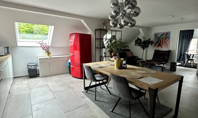 Duisburg Sud Apartamento | Apartamento 'Deluxe Loftapartement Big Size' con terraza compartida y Wi-Fi