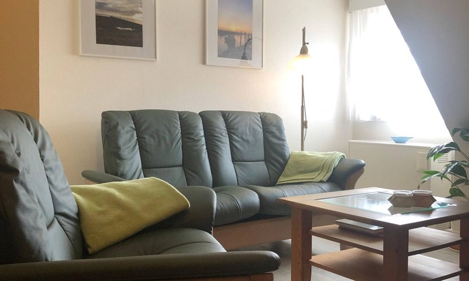 Langeneß Apartamento | Apartamento 'Fewo- Nommensen' con jardín compartido y Wi-Fi