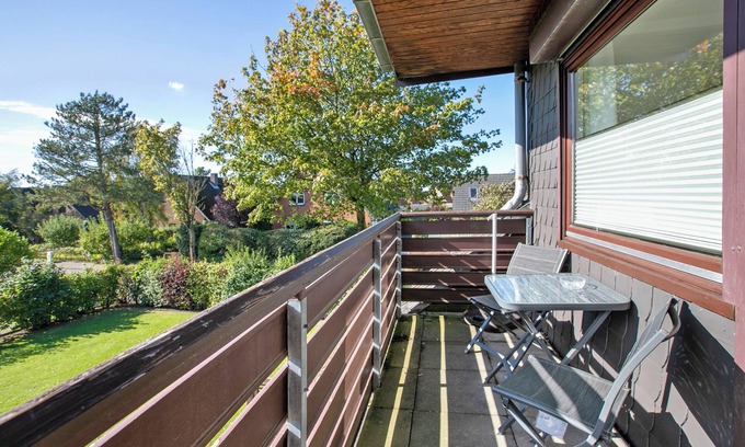 Meldorf Apartamento | Apartamento 'Frieda 4' con jardín compartido, balcón y Wi-Fi