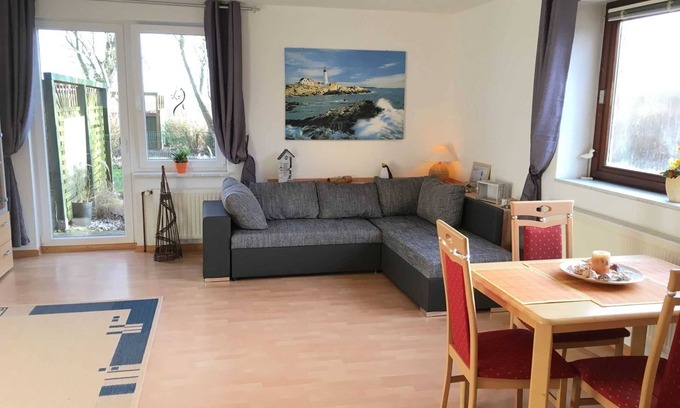 Friedrichskoog Apartamento | Apartamento con vistas al jardín - Casa Strandmuschel / Biedrowski