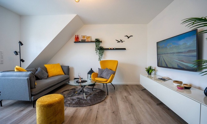 Stinteck Apartamento | Apartment Gezeiten with beautiful balcony and bicycle shed