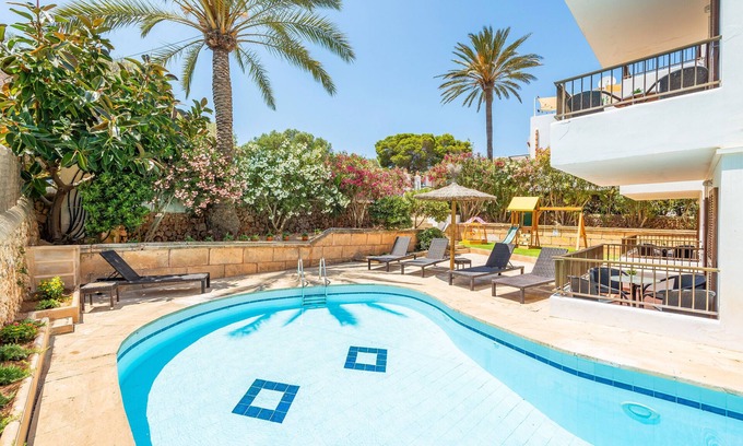 Cala Ferrera Apartamento | Apartamento 'Gran Sol Family 6' con piscina compartida, Wi-Fi y aire acondicionado