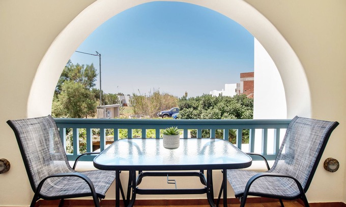 Kastraki Apartamento | Apartamento En Un Hotel '9 Musas - Erato, Euterpe -' Con Vistas Al Mar, Wi-Fi Y Aire Acondicionado