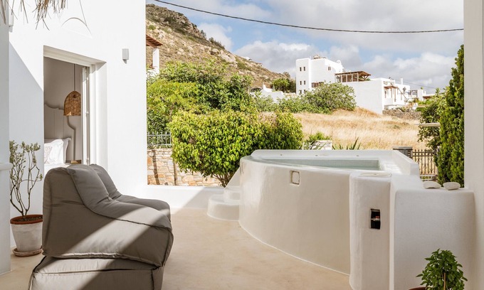 Agkidia Apartamento | Apartamento En Un Hotel 'Aeolos Thalia Suite' Con Vistas Al Mar, Wi-Fi Y Aire Acondicionado