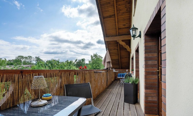 Schmogrow Apartamento | Apartamento 'Mohnblüte' con jardín compartido, balcón y Wi-Fi