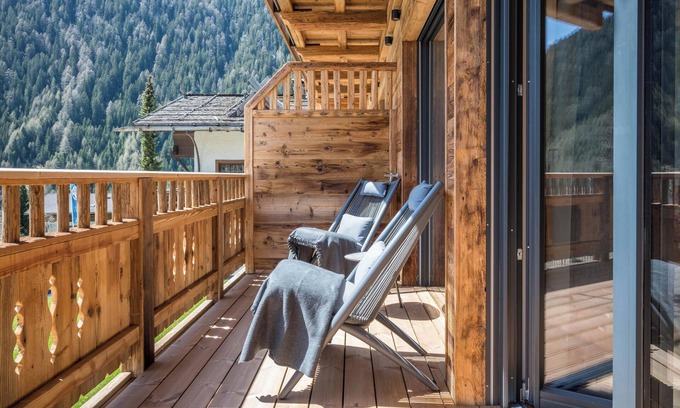 Valles Apartamento | Apartamento "Mulin Loise" junto a la estación de esquí con vistas a la montaña, sauna y jardín