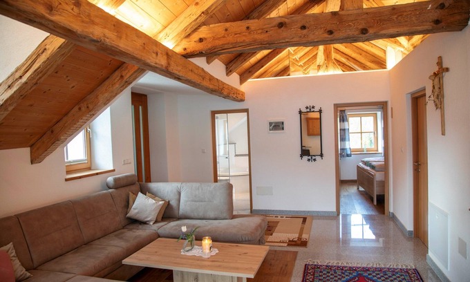 Laudes Apartamento | Apartamento 'Mulino Glurns' con vistas a la montaña, terraza privada y jardín compartido