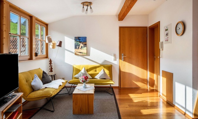 Horben Apartamento | Apartamento 'Panoramablick' con terraza compartida, jardín compartido y Wi-Fi