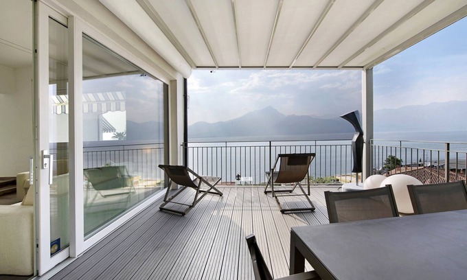 Frader Apartamento | Apartamento "Residence La Mignon Terrazza" con vistas al lago, aire acondicionado y terraza