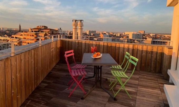 Saint-Georges Apartamento | Apartment "Rooftop Terrasse 360° Hypercentre" with Wi-Fi & A/C