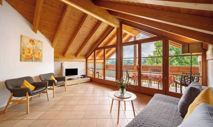 Vollan Apartamento | Apartamento 'Stettnerhof Penegal' con vistas a la montaña, terraza, jardín compartido y Wi-Fi