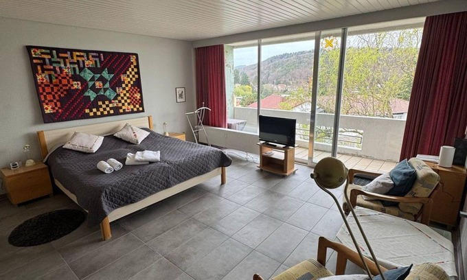 Bad Bergzabern Apartamento | App. 3.8 - apartment/apartment, bathroom, WC, living/bedroom