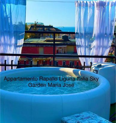 Rezza Apartamento | Appartamento Rapallo Sky Garden Maria Jose Liguria - Attico vista mare - Terraces - 2 bagni- 2 Camera da Letto - Box, Wi-fi, Idromassaggio Free inteiro Attico per Voi, con Ascensore