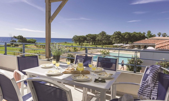 Poggio-Mezzana Condominio | Appartement à 150m de la Plage | Accès Piscine