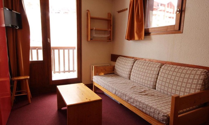 Vallandry Apartamento | Appartement 2 pièces proche pistes avec balcon et TV à Vallandry - FR-1-411-285