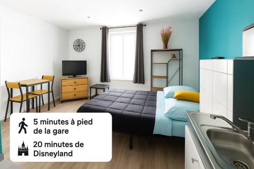 Meaux Apartamento | Appartement Cerf3-Centre ville Meaux-Gare-Disney