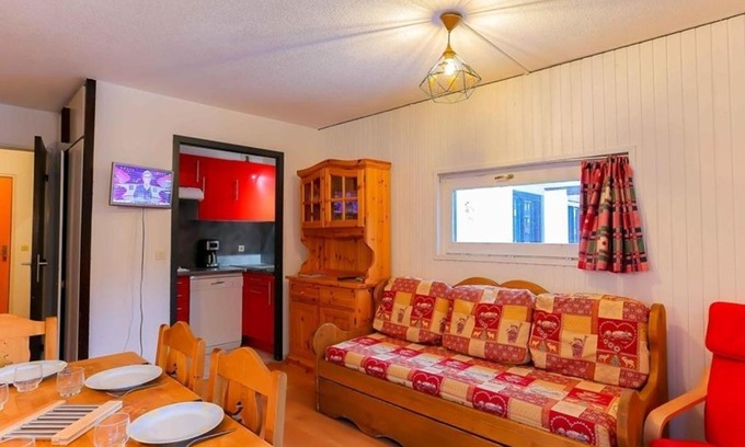 Val-Thorens Apartamento | Appartement cosy avec mezzanine à Val Thorens - 5 pers, ski aux pieds, équipements complets - FR-1-637-18