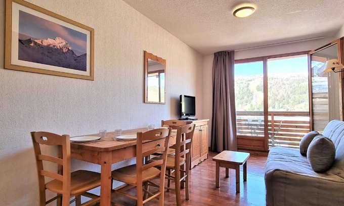 Saint-Etienne-en-Devoluy Apartamento | Appartement cosy avec terrasse, proche télésiège et piscine - 4 pers, Wifi inclus, Dévoluy - FR-1-525-217