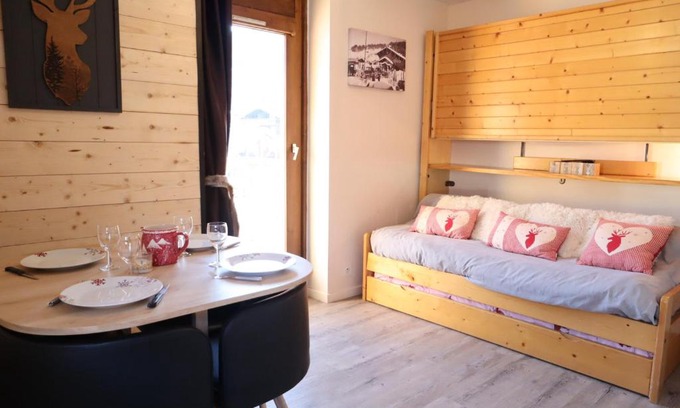 Les Gets Apartamento | Appartement cosy dans le centre du village, proche pistes et ESF, avec balcon et équipements complets - FR-1-623-286