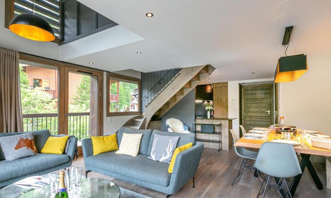 Le Cret Apartamento | Appartement de Standing en Duplex à Val-d'Isère avec Balcon, Parking et Wifi - FR-1-694-22