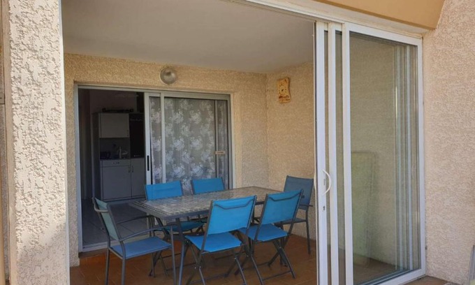 Marseillan Plage Apartamento | Appartement familial 2 pièces cabine en rez-de-chaussée avec terrasse, piscine et proche de la mer - FR-1-326-643