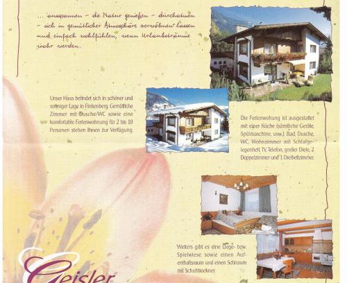 Finkenberg Apartamento | Appartement Geisler