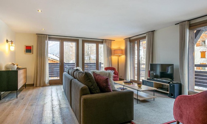 Le Cret Apartamento | Appartement haut standing, 5 pièces pour 8 pers., proche du centre, lumineux, Val-d'Isère - FR-1-694-4